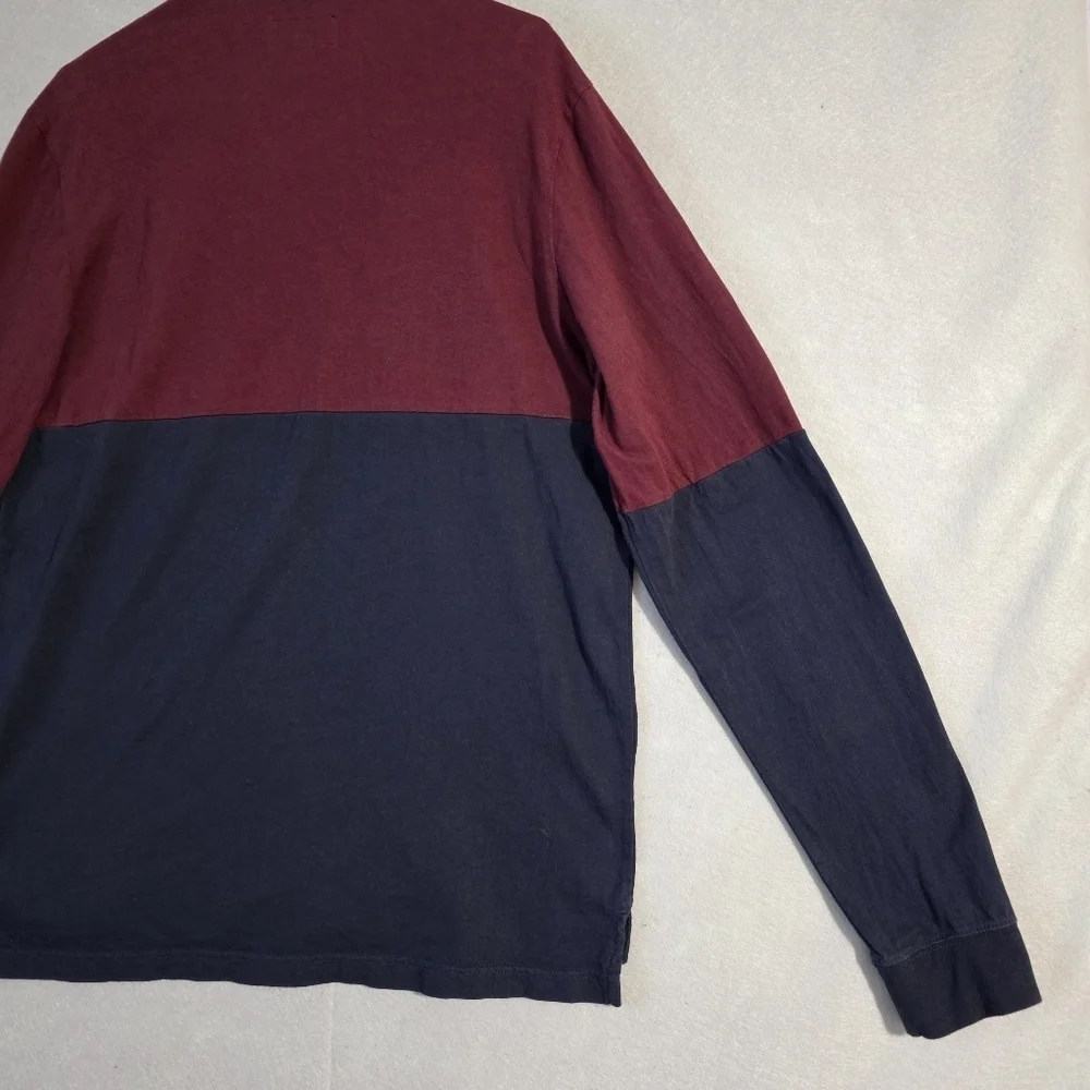 True Religion Mens Color Block Rugby Shirt 100% Cotton 104933 Size Large